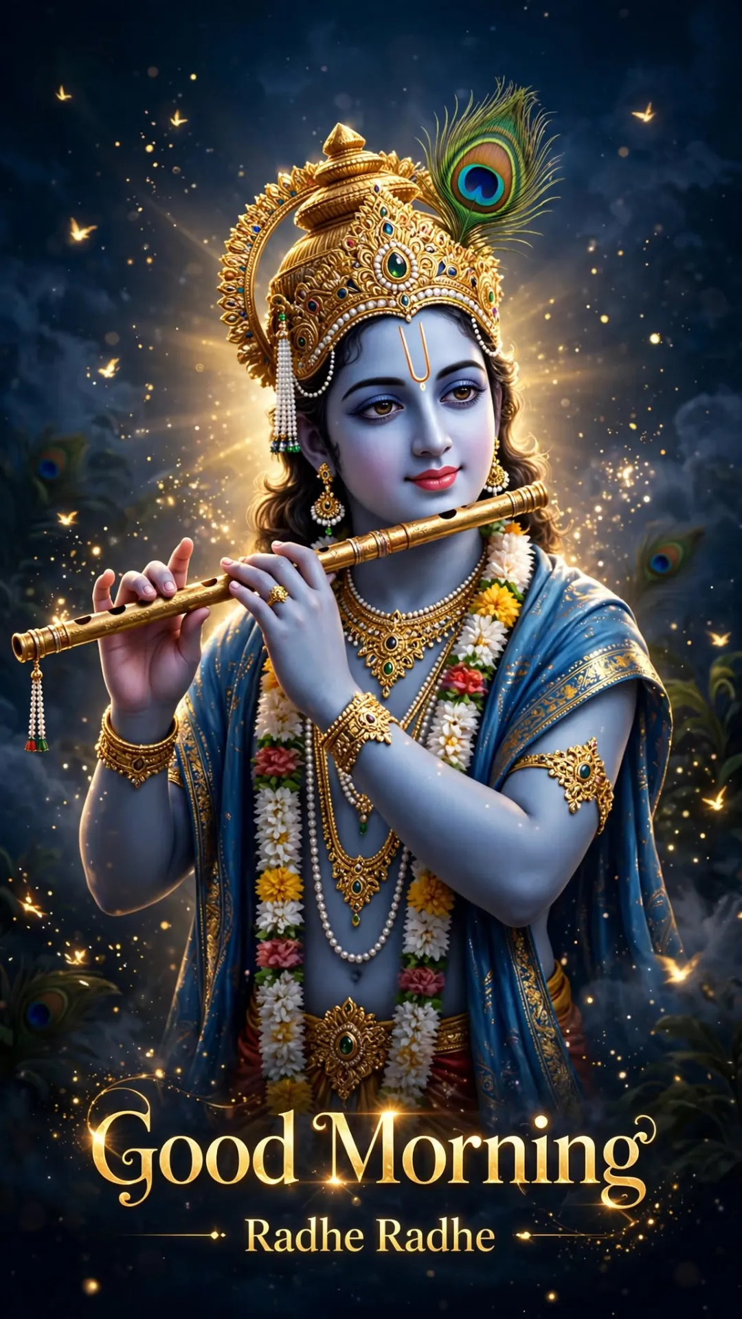 Krishna Flute Golden Light