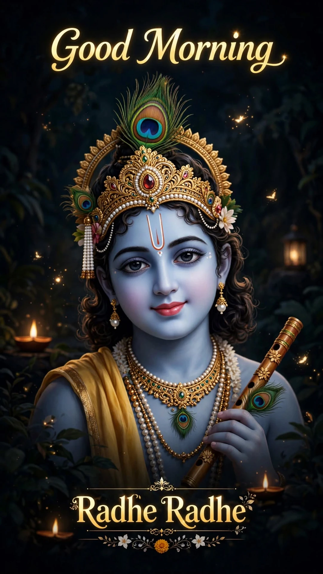 Krishna Good Morning Close-up