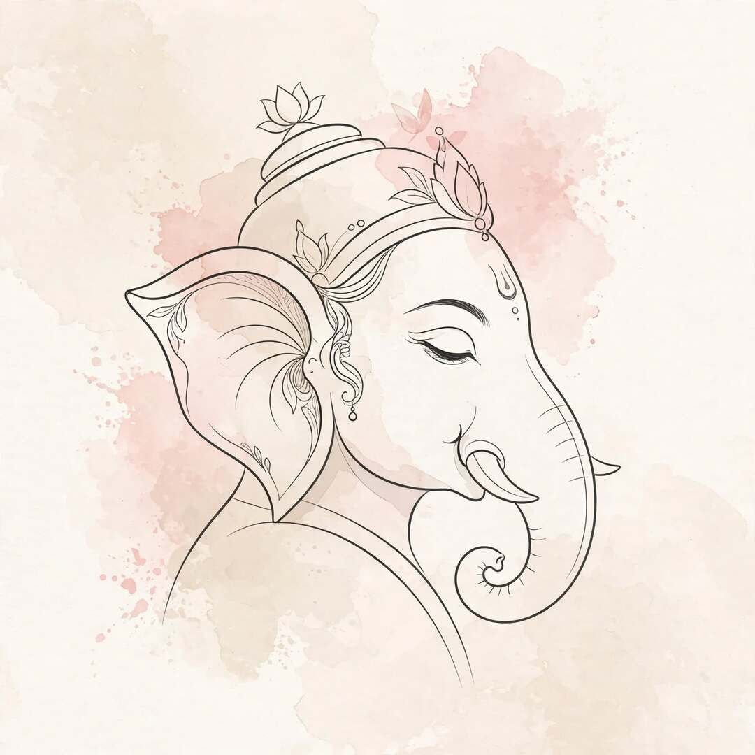 Divine Ganesha Sketch