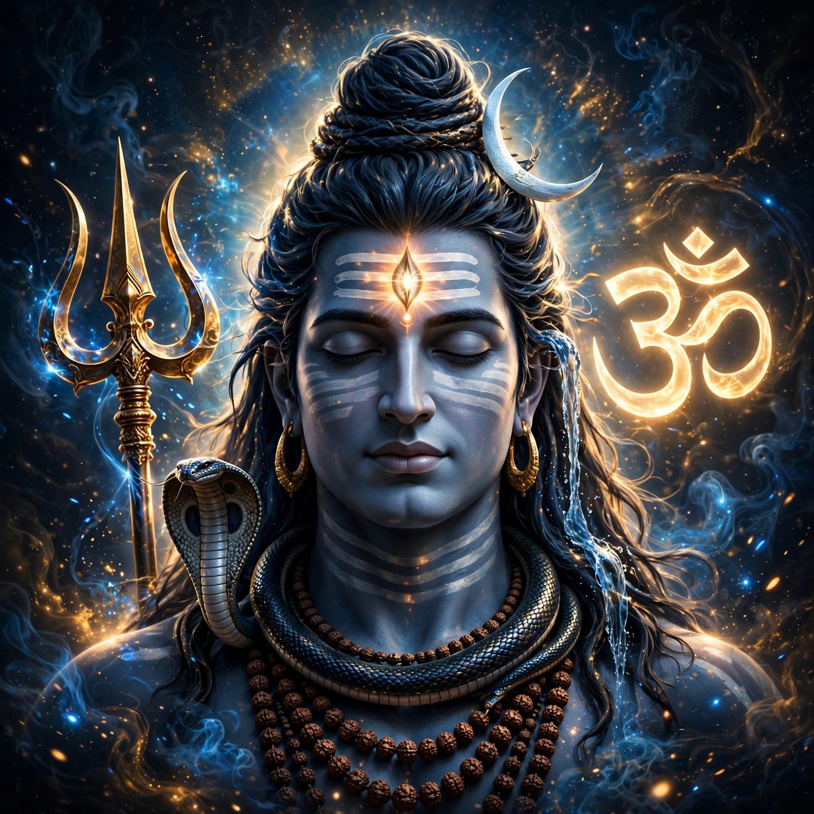 Lord Shiva Face With Trishul