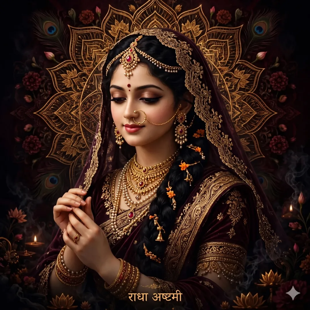 Radha Ashtami Royal Mandala Golden