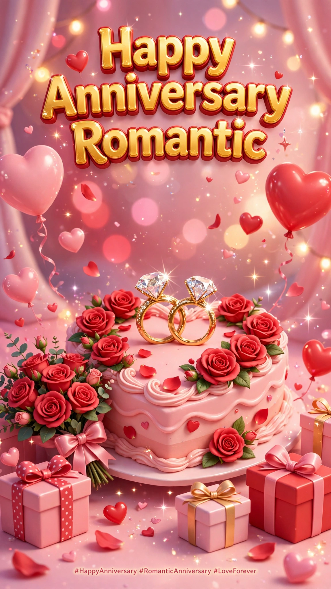 Red Roses Diamond Rings