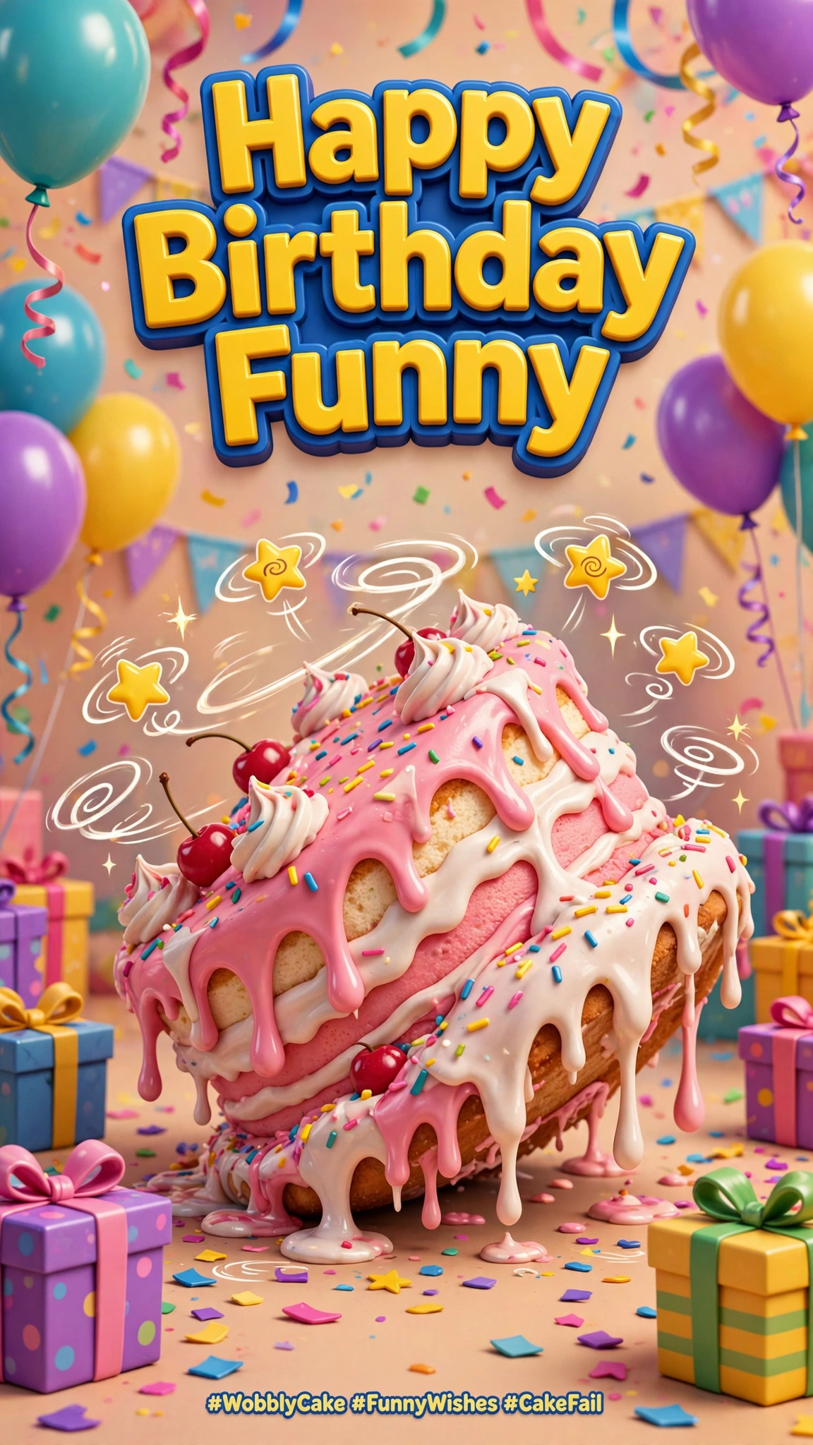 FunnyBirthday -WobblyCake