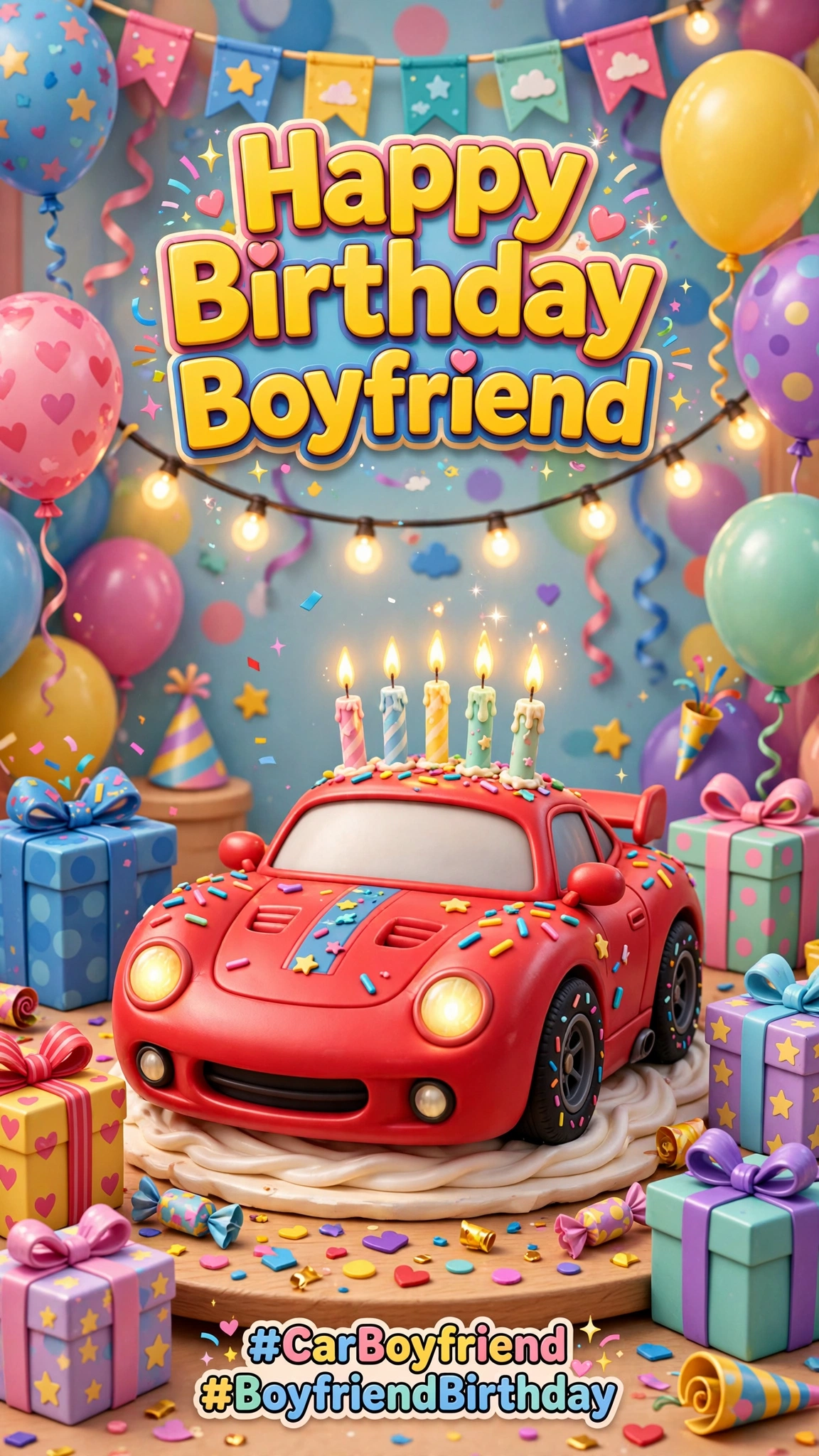 HappyBirthdayBoyfriend-car cake