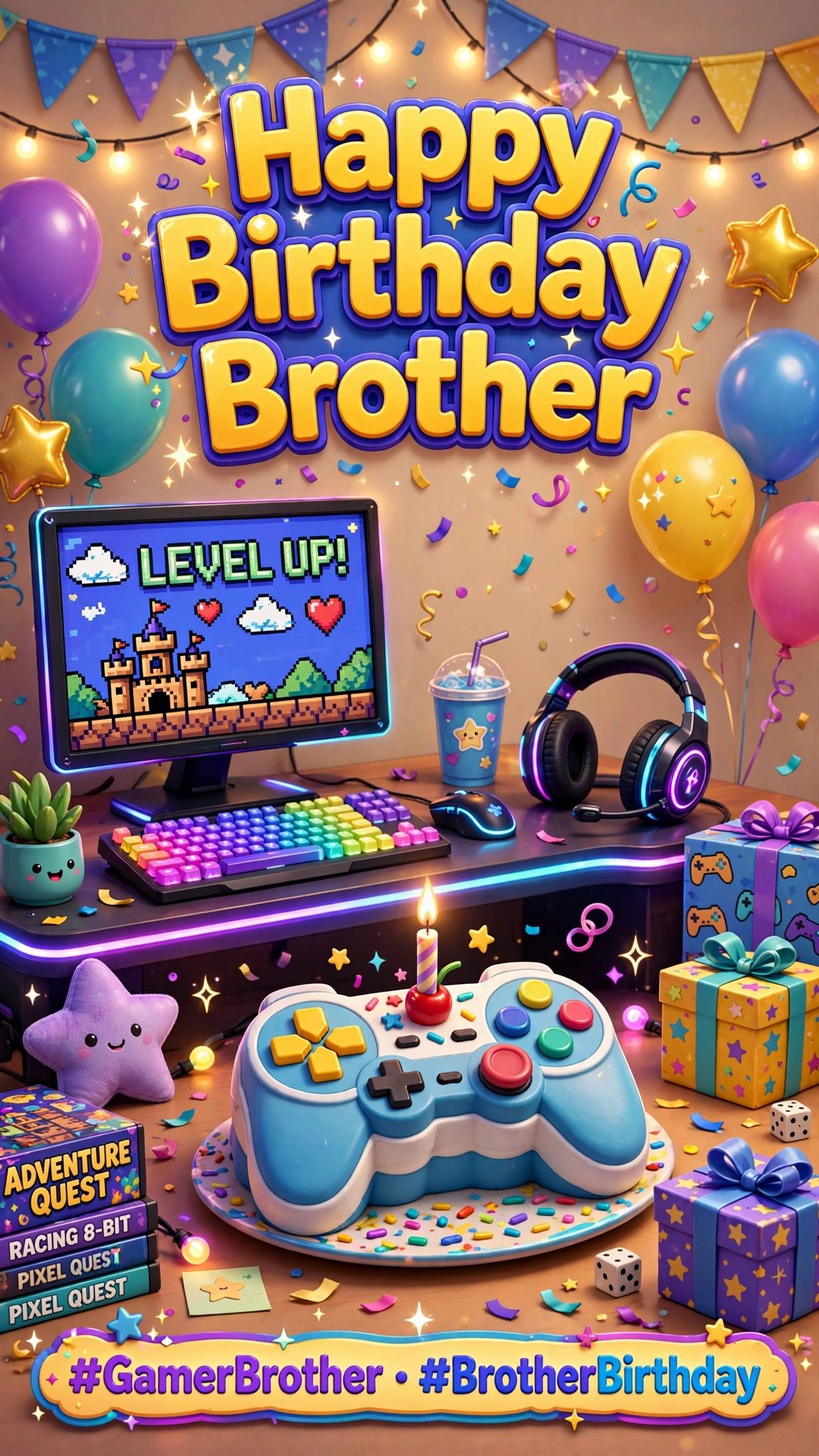 HappyBirthdayBrother-gaming setup