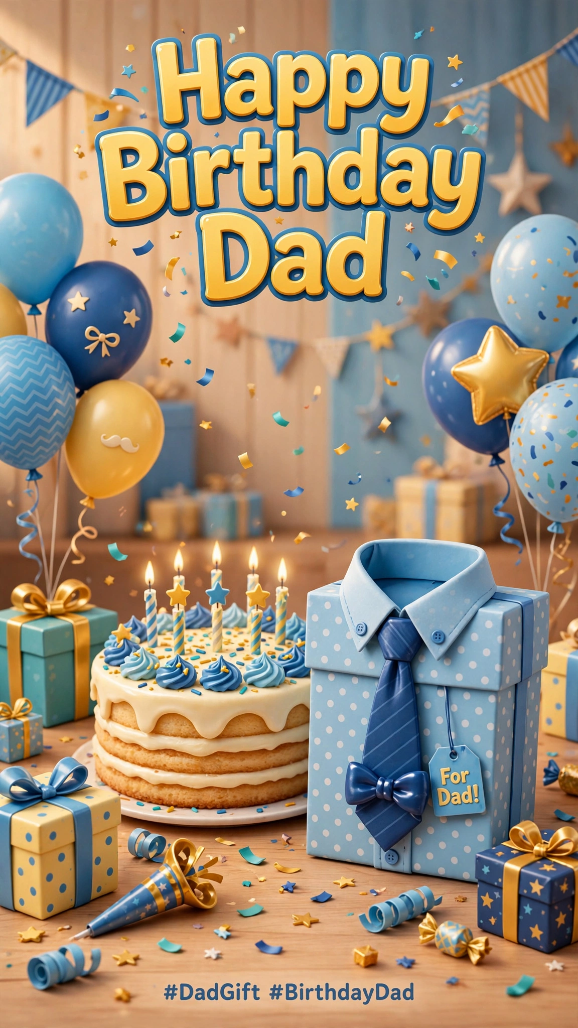 HappyBirthdayDad--CandelOnCake