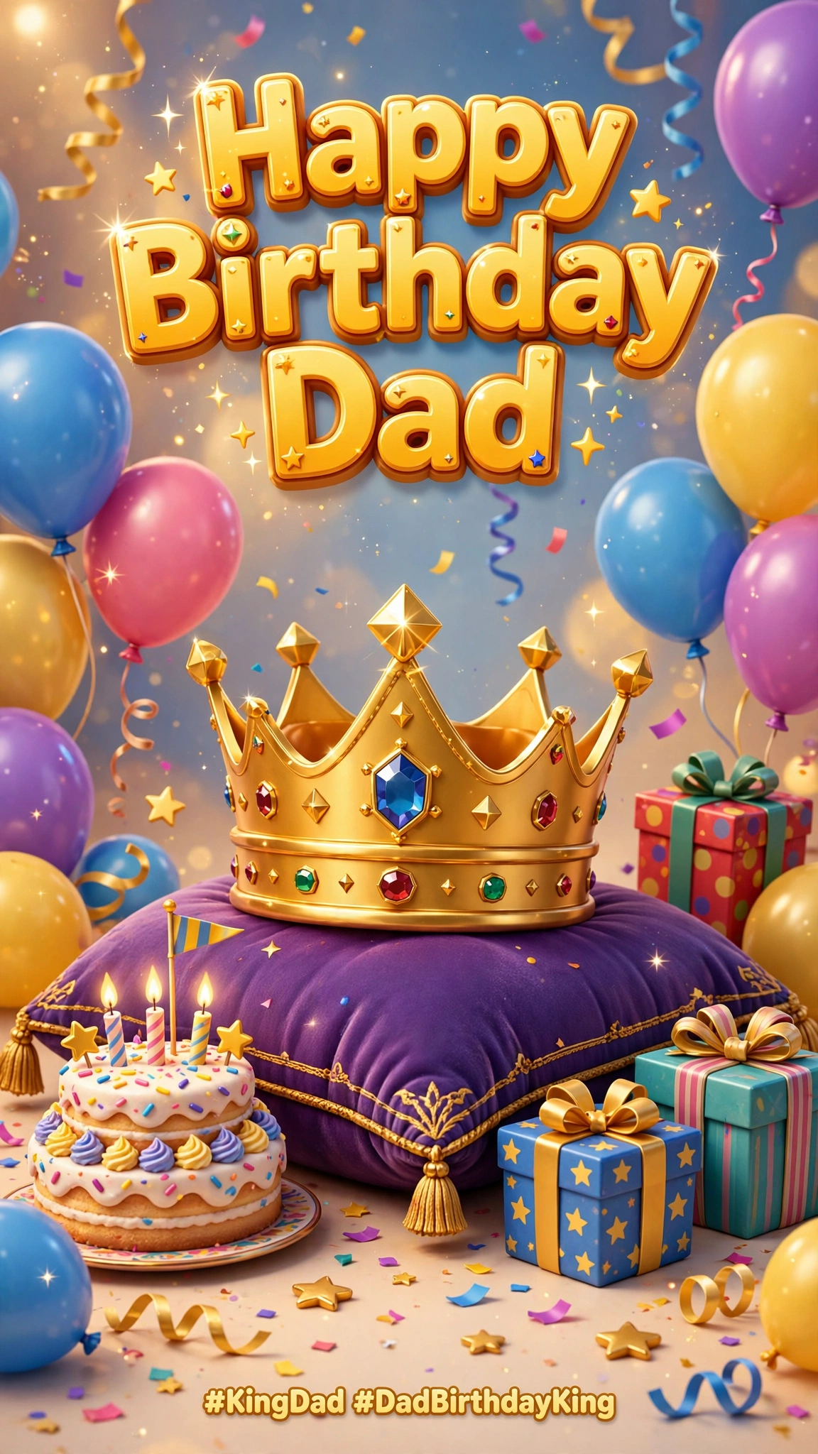 HappyBirthdayDad-king crown