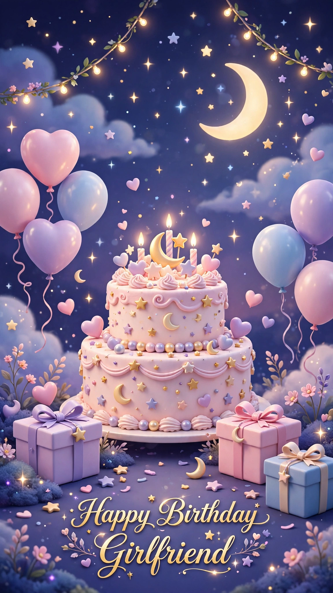 HappyBirthdayGirlfriend-moon stars
