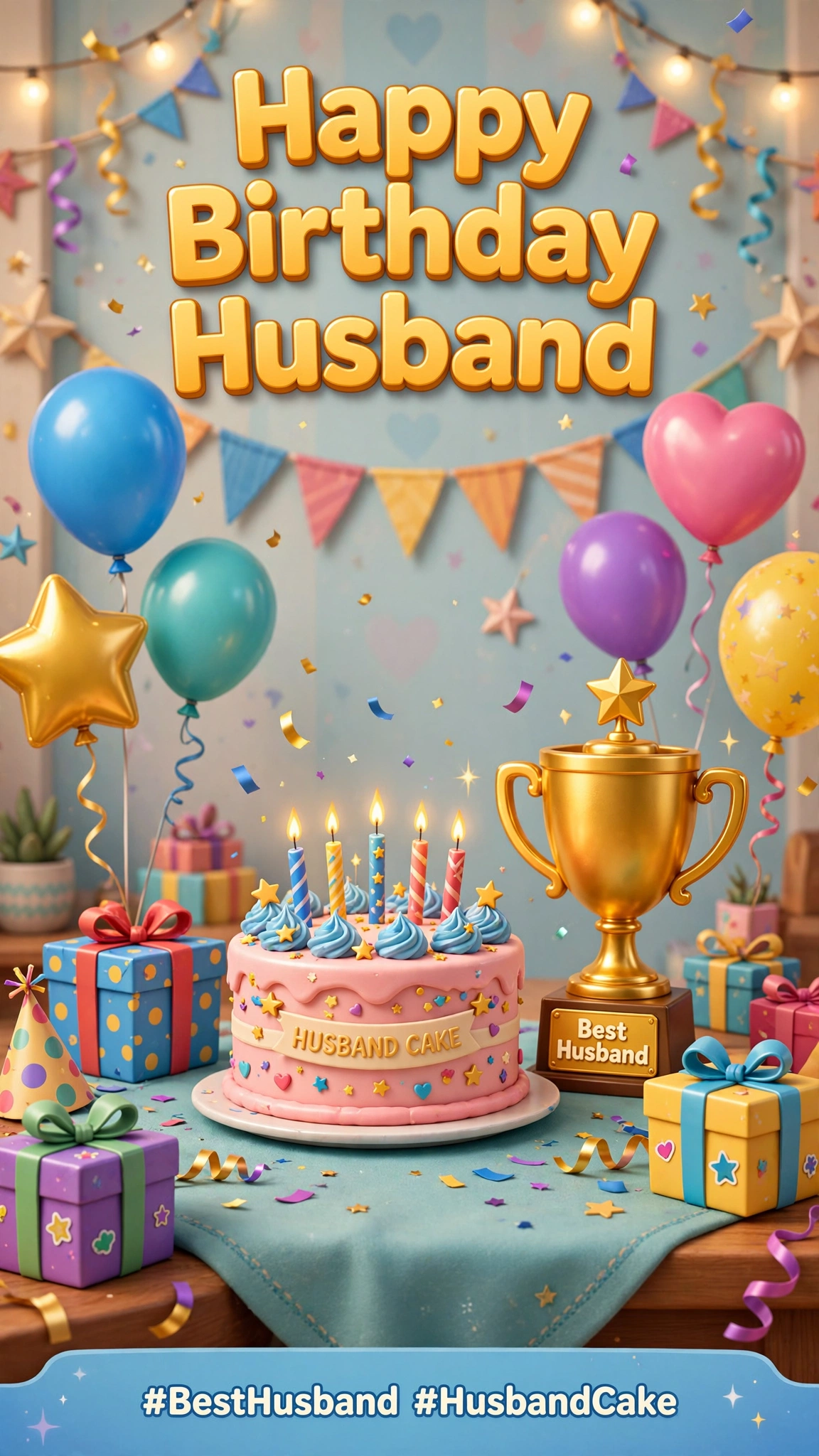 HappyBirthdayHusband-best husband trophy