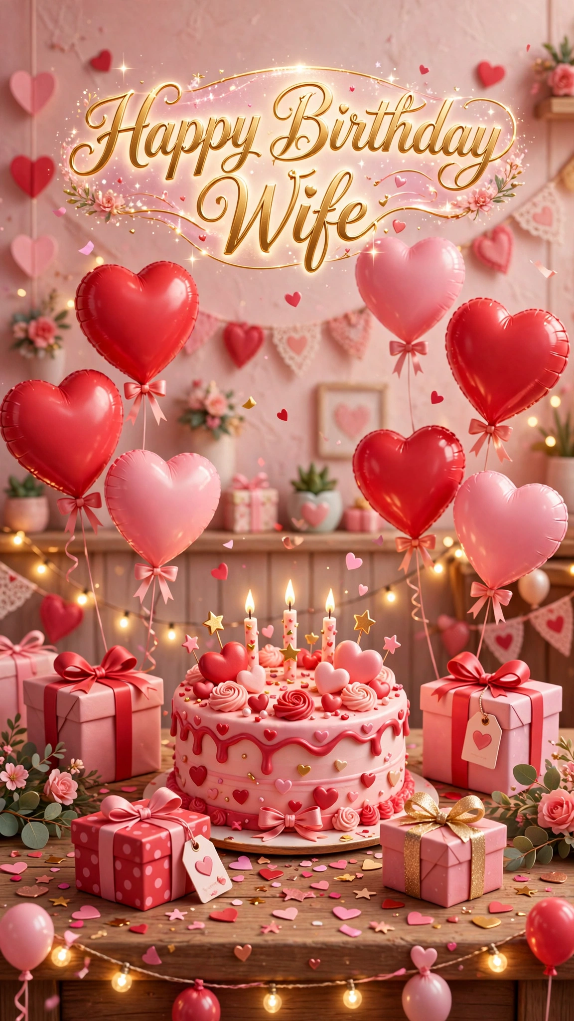 HappyBirthdayWife-heart balloons