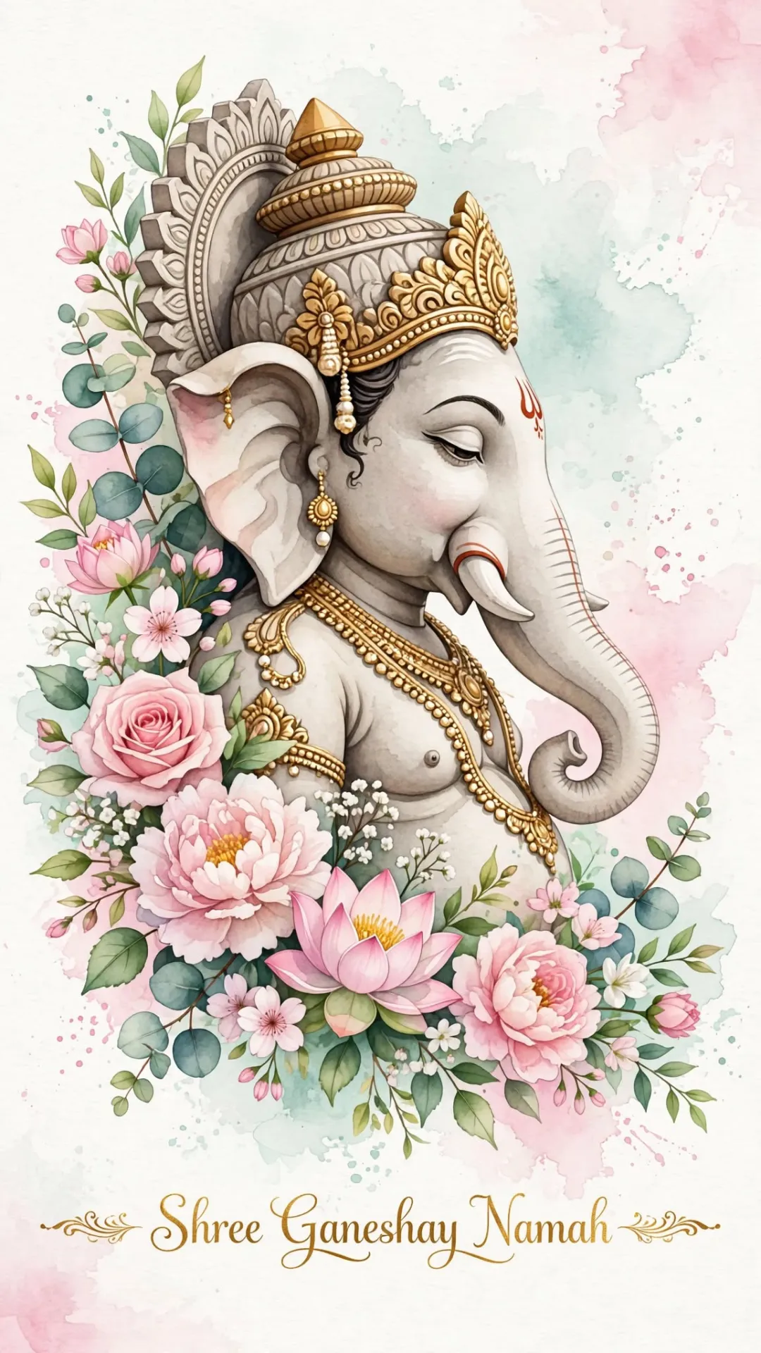 Shree Ganeshay Namah Light Floral