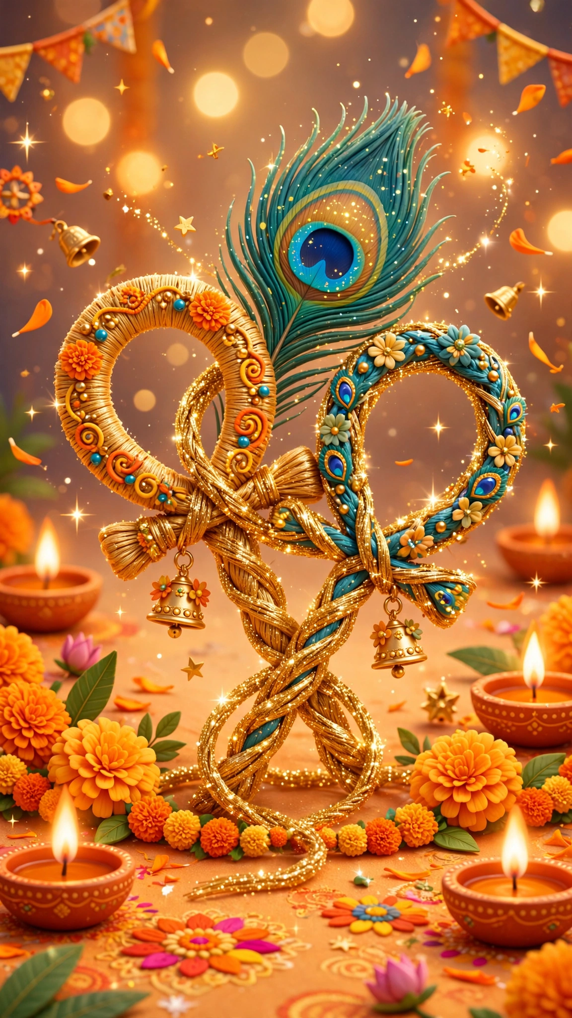 Two rakhis intertwined