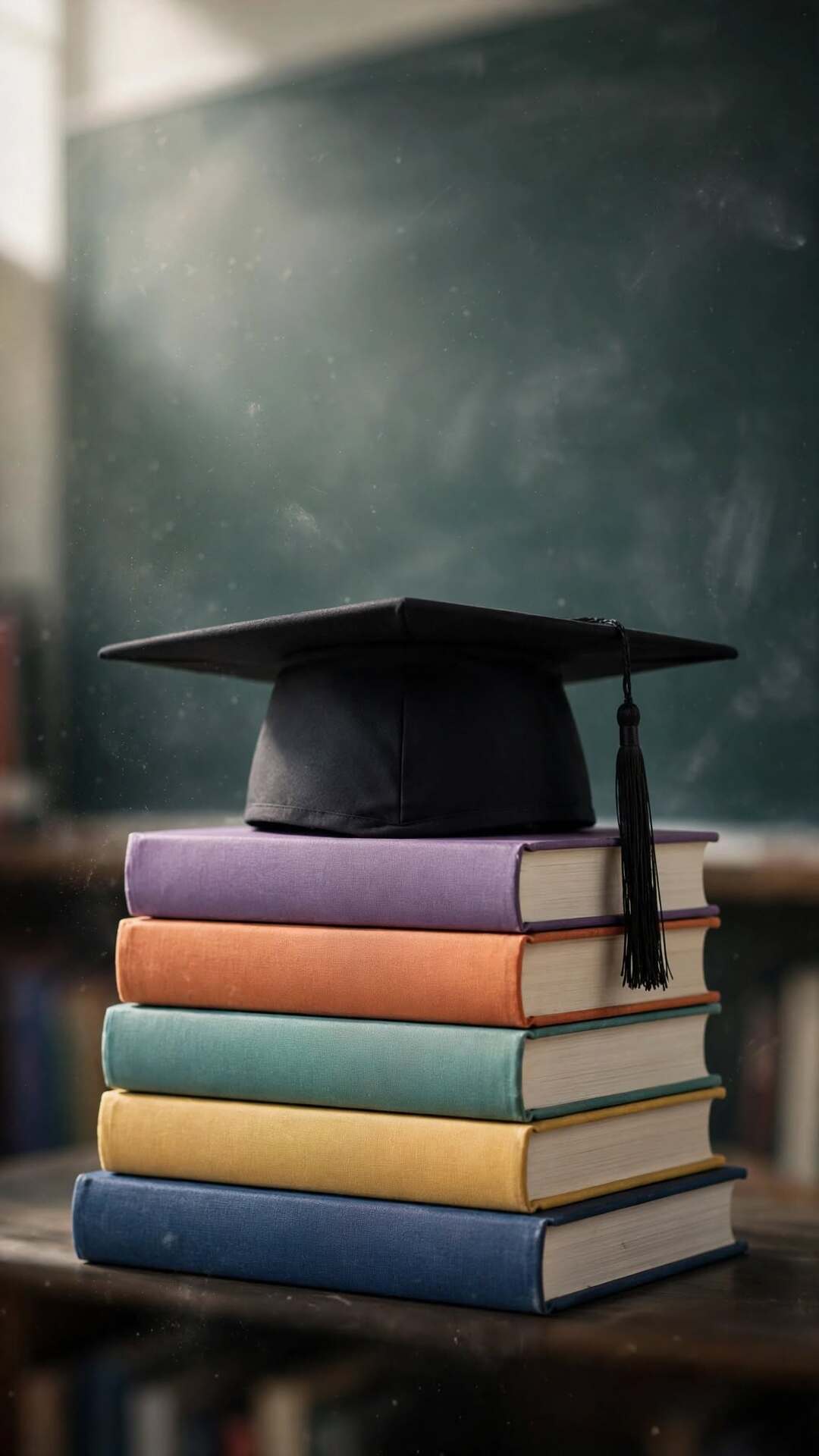 Teachers Day Books Graduation Cap