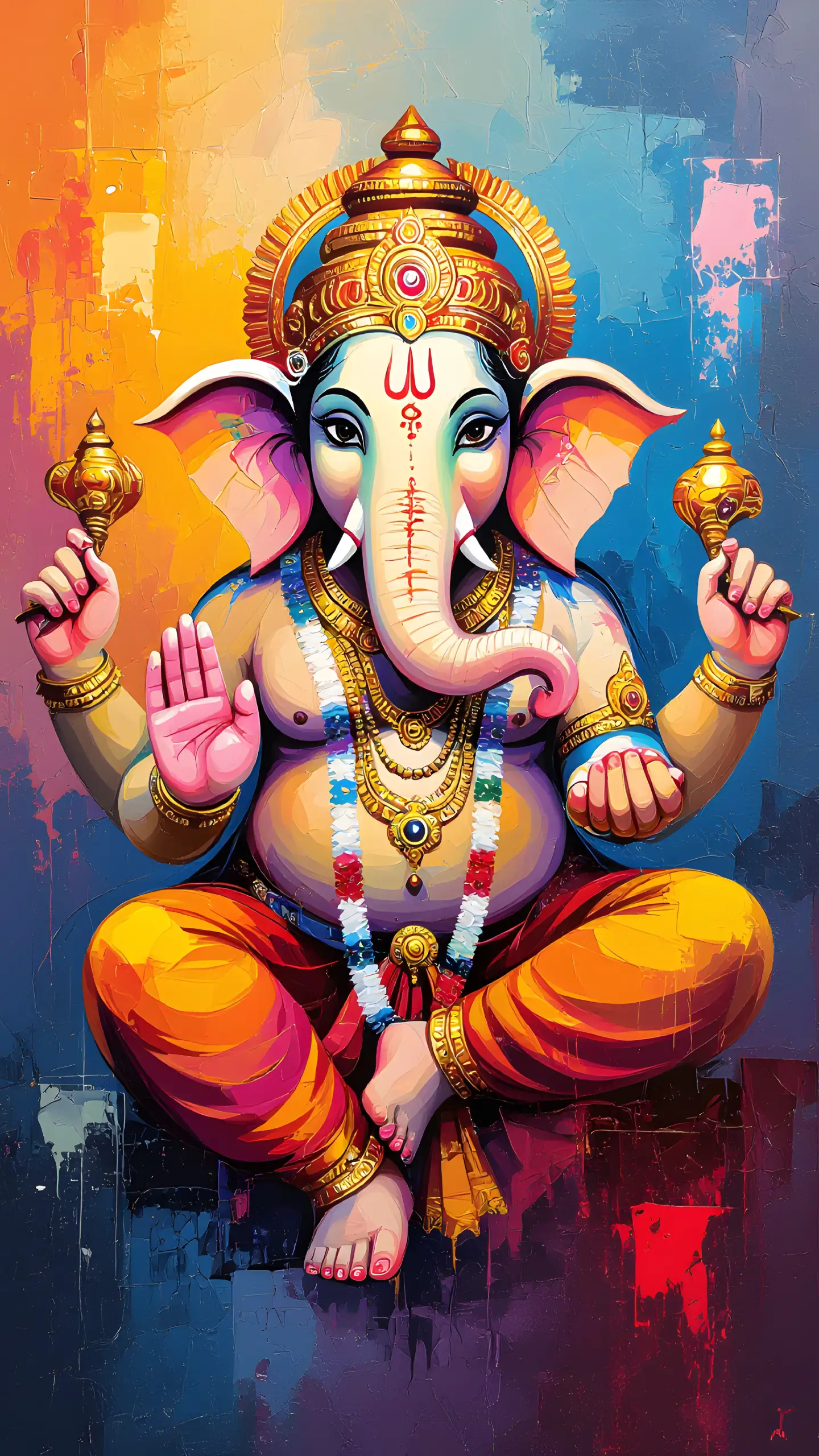 Ganesha Colorful Modern Painting