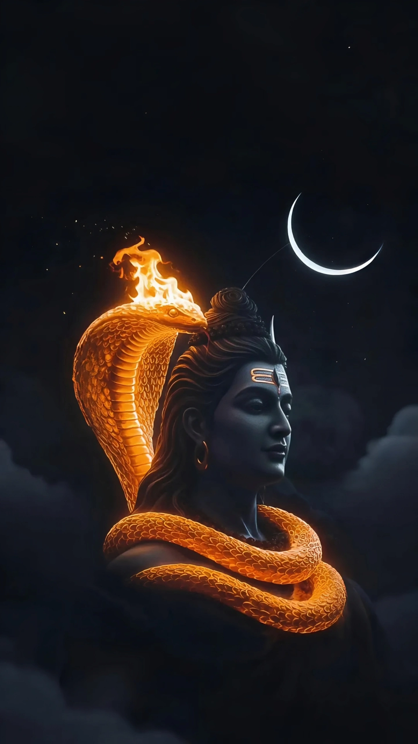 shiva with snake