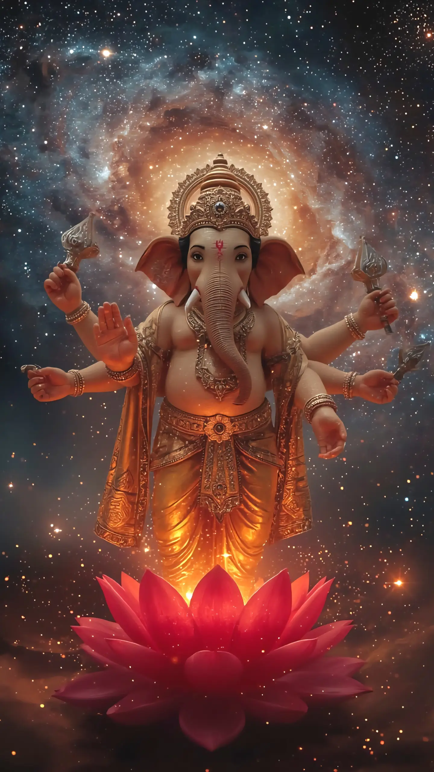 Space Ganesha Meditating