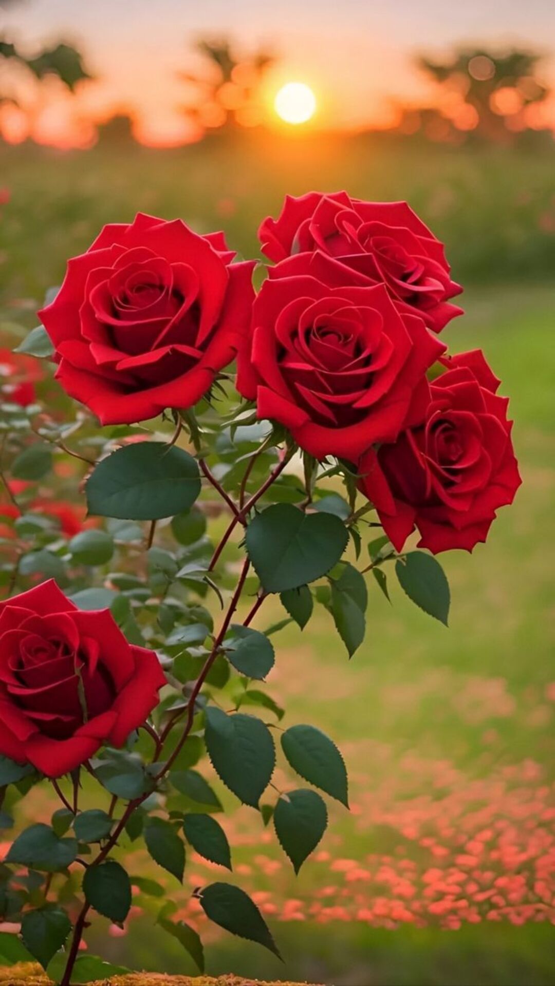 sunset roses